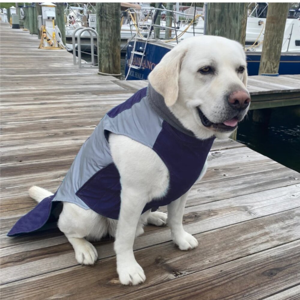 NWT $45 BAYDOG GLACIER BAY WINTER FALL DOG COAT JACKET VEST Navy Blue Gray XXS